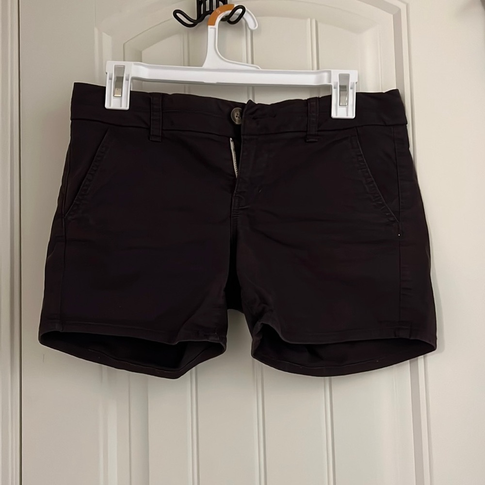 American eagle dark purple/brownish midi shorts.